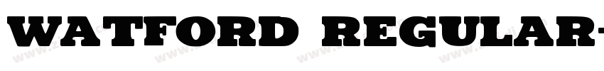 watford regular字体转换
